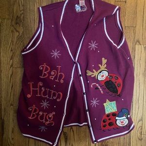 Bah hum bug holiday vest -2xl